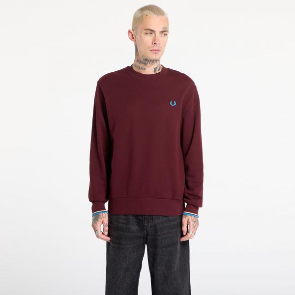 Mikina FRED PERRY Crew Neck Sweatshirt Oxbld/ Ecr/ Crtblu M