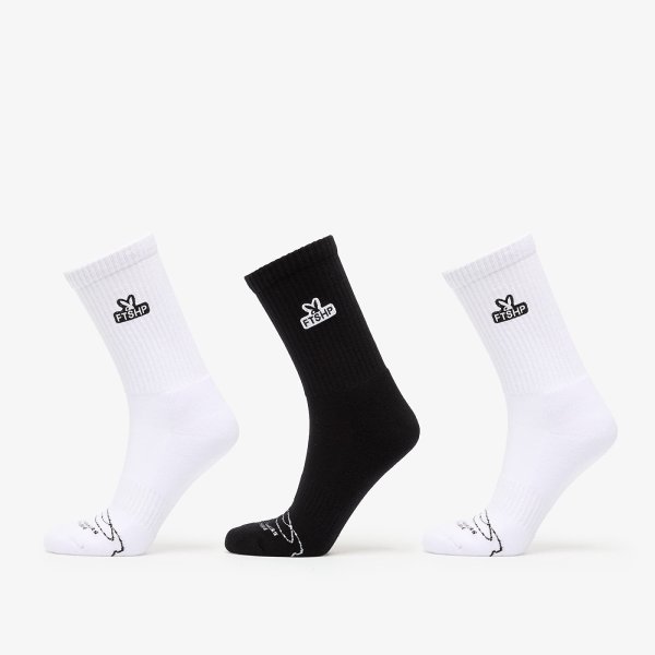 Ponožky Playboy x FTSHP Socks 3 Pack Black/ White 36-38