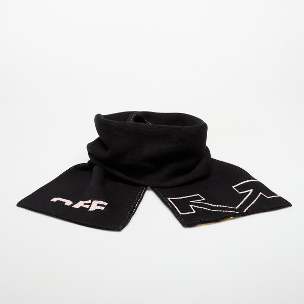 Šála OFF-WHITE KIDS Type Logo Scarf Black/ Soft Pink Universal