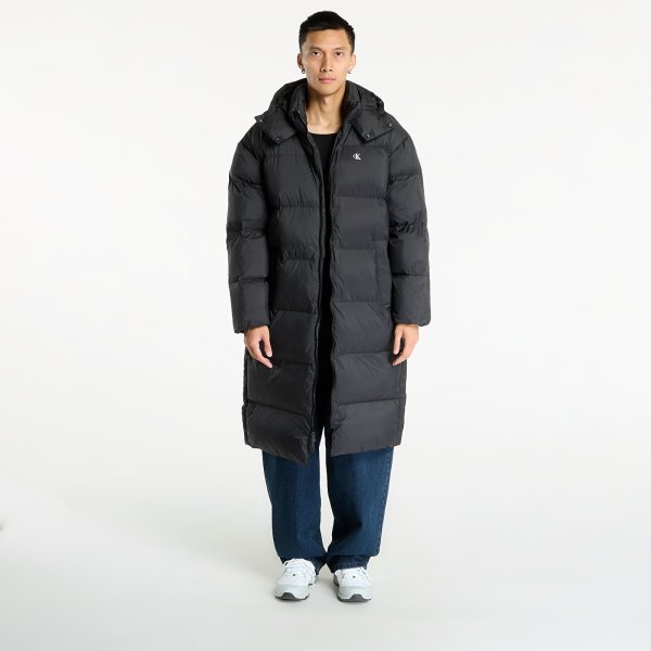 Kabát Calvin Klein Jeans Ls Long Length Hooded Coat Black XL