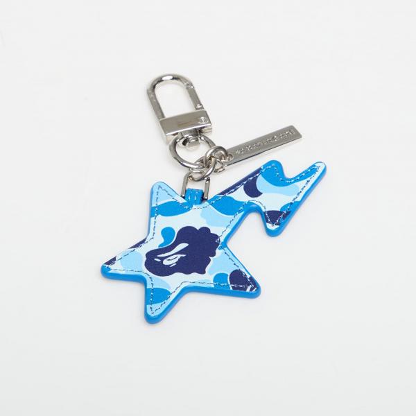 A BATHING APE Abc Camo Sta Keychain Blue Universal