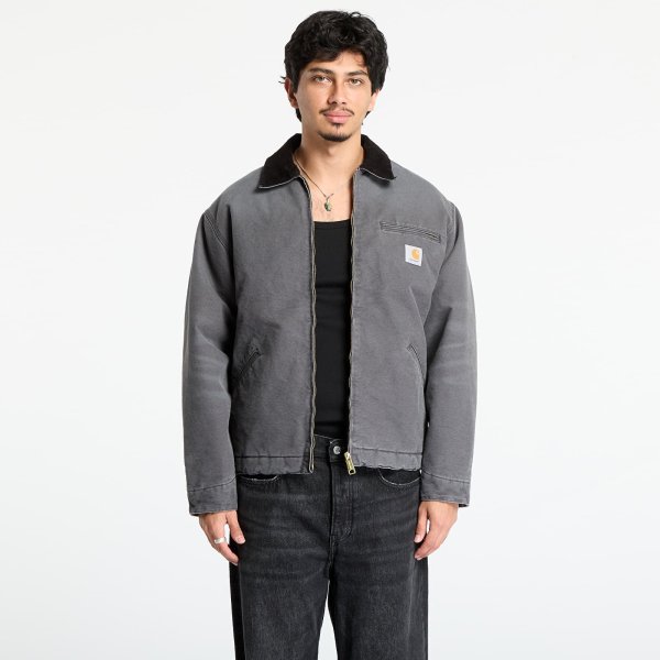 Bunda Carhartt WIP OG Detroit Jacket UNISEX Graphite/ Black Stone Canvas XL