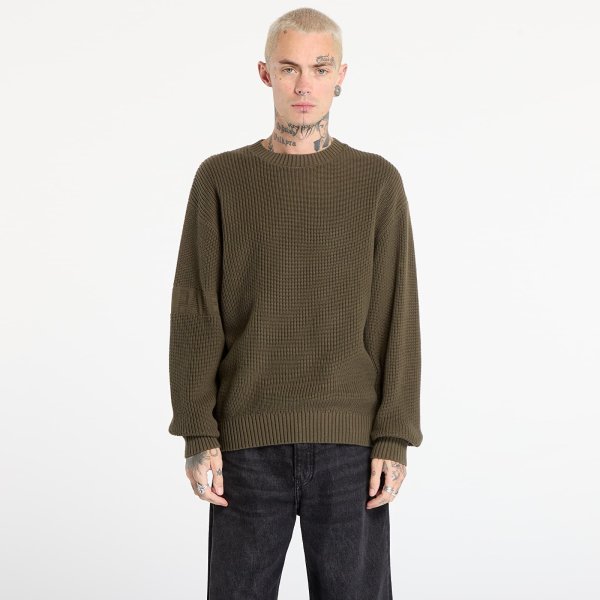 Svetr Daily Paper Band Knit Sweater UNISEX Rosin Green XS