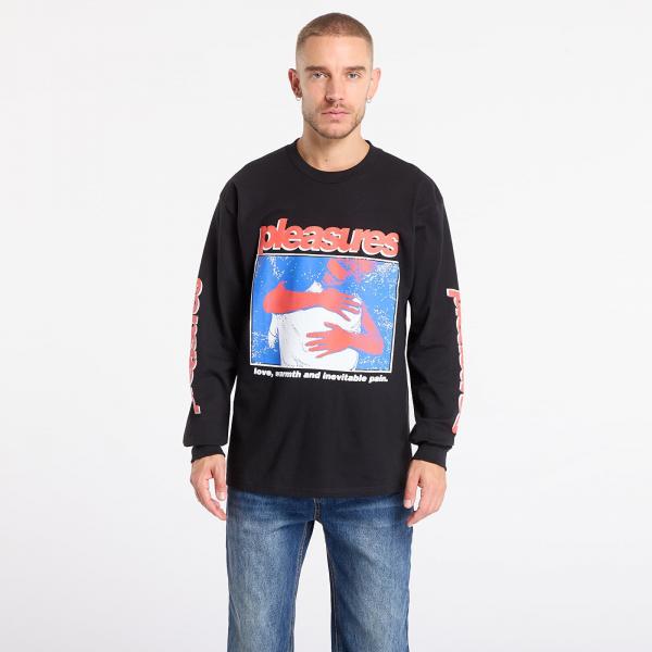 Tričko PLEASURES Embrace Long Sleeve Pigment Black XL