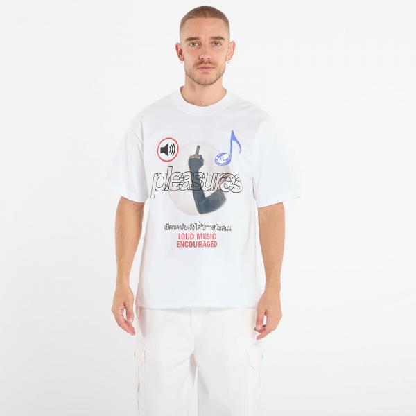Tričko PLEASURES Loud Music T-Shirt White L