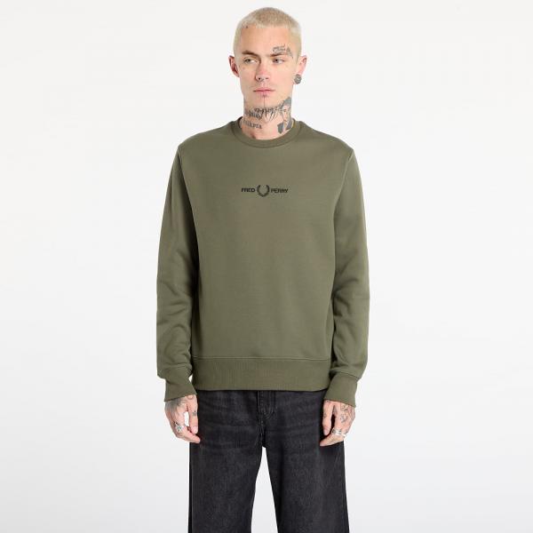 Mikina FRED PERRY Embroidered Sweatshirt Laurel W Grn M