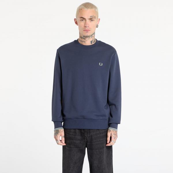 Mikina FRED PERRY Crew Neck Sweatshirt Drkairf/ Lic/ Bayl L