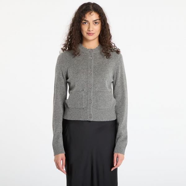 Svetr Samsøe Samsøe Saelif Short Cardigan Dark Grey Melange M