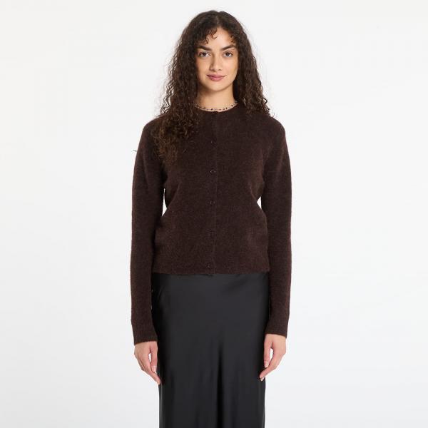 Svetr Samsøe Samsøe Nor Short Cardigan Black Coffee L