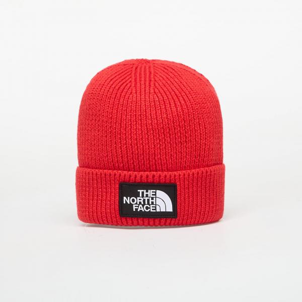Čepice The North Face Logo Box Cuffed Beanie TNF Red Universal