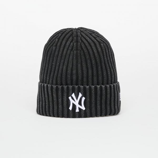 Čepice New Era Knit Medium MLB Washed Beanie New York Yankees Black Universal