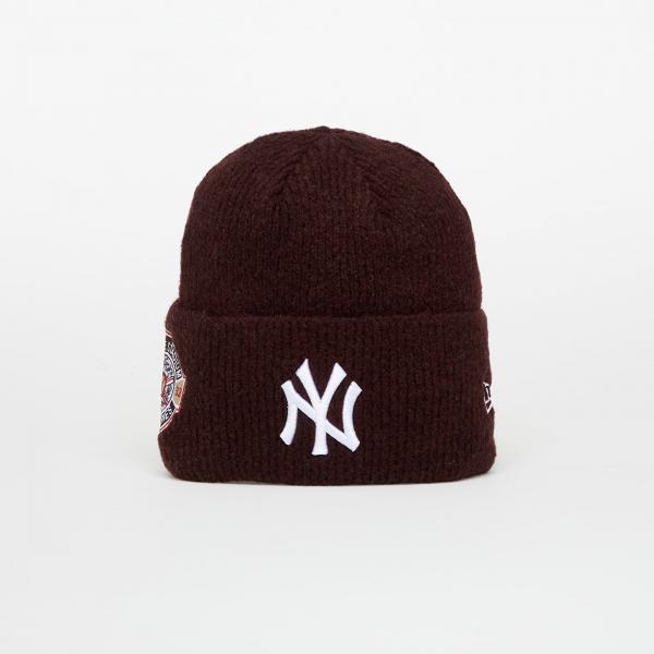 Čepice New Era Knit Medium MLB Ws Beanie New York Yankees Frosted Burgundy/ White Universal