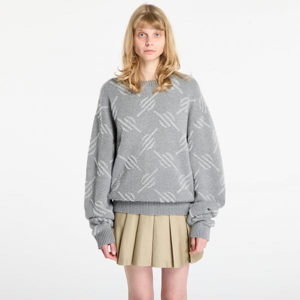 Svetr Daily Paper Tevin Monogram Knit Sweater Grey XS