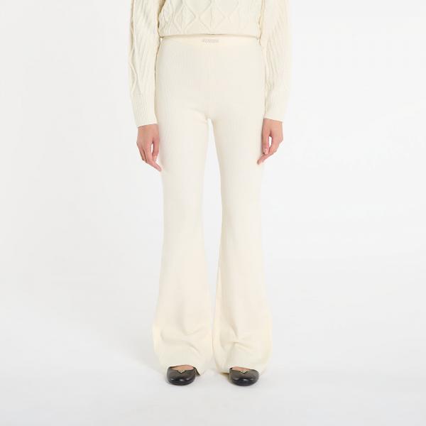 Tepláky GUESS Flaminia Ribbed Flare Pants Sw Cream L