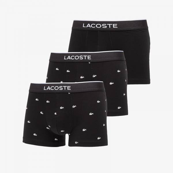 Boxerky LACOSTE 3-Pack Trunk Black XL