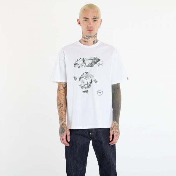 Tričko A BATHING APE Tree Edge Camo Ape Face Tee UNISEX White S