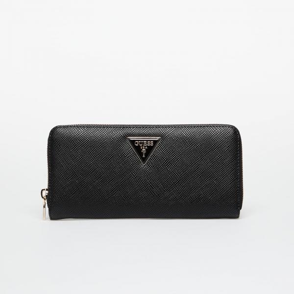 Peněženka GUESS Laurel Ii Slg Large Zip Around Black Universal