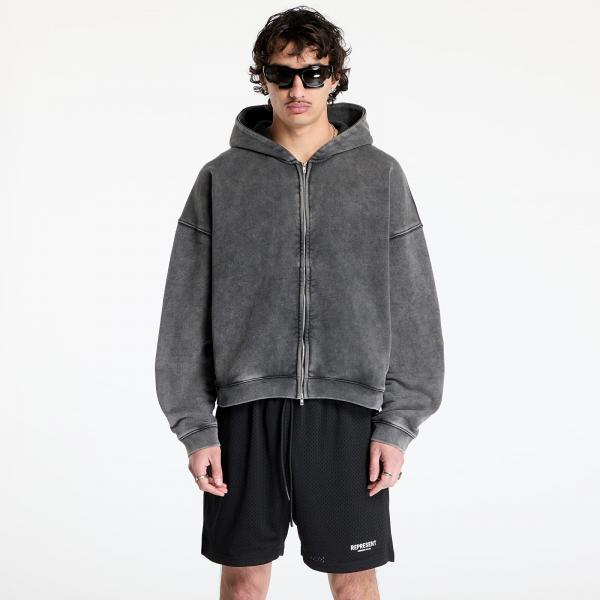 Mikina REPRESENT Initial Boxy Zip Hoodie Vintage Grey XXL