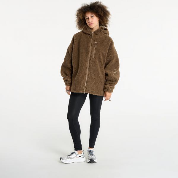Bunda adidas By Stella McCartney Full-Zip Winter Fleece Brown Moss/ Wild Brown L