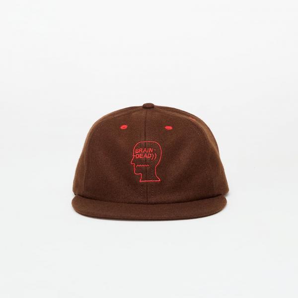 Kšiltovka Brain Dead Flannel Classic Logohead 6 Panel Hat Brown Universal