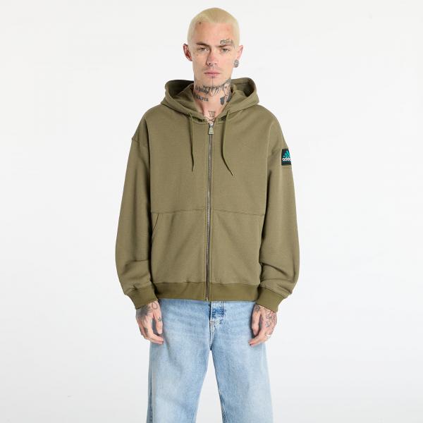 Mikina adidas Equipment Reflective Hoodie Full-Zip Focus Olive S