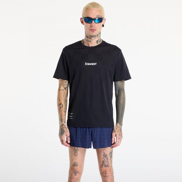 Tričko Bandit Cheque Jacquard Short Sleeve Tee Black S