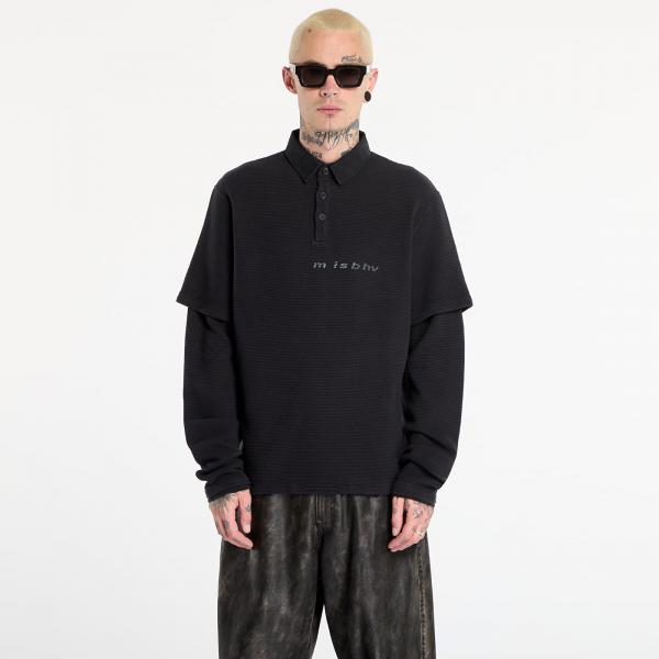 Tričko MISBHV Layered Polo Longsleeve Washed Black M