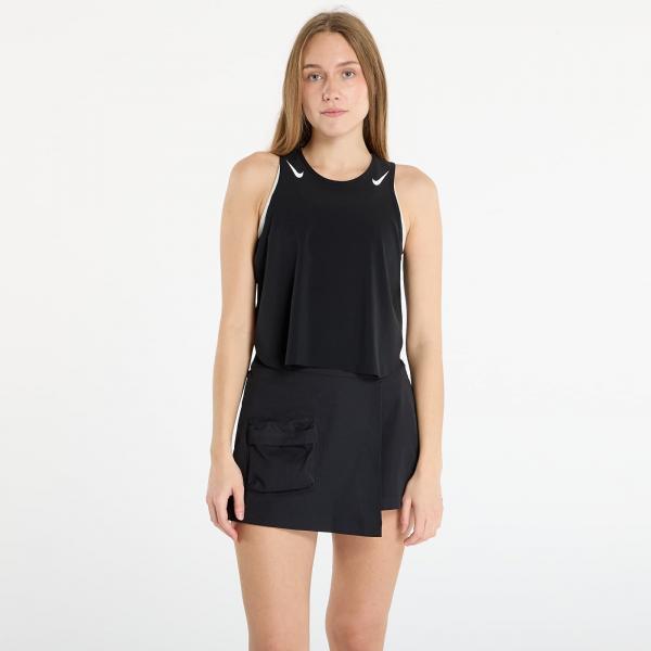 Tílko Nike AeroSwift Women's Dri-FIT ADV Cropped Running Tank Top Black/ White L