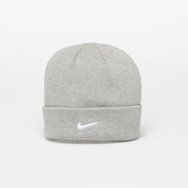 Čepice Nike Terra Swoosh Beanie Dk Grey Heather/ White Universal