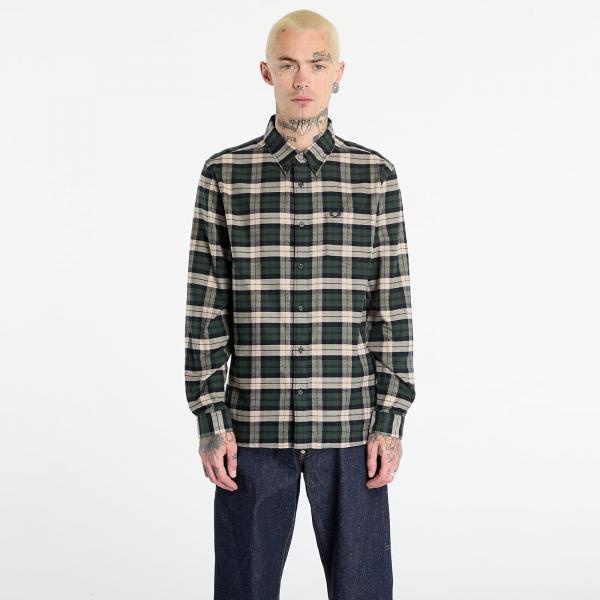 Košile FRED PERRY Brushed Twill Tartan Shirt Court Green L