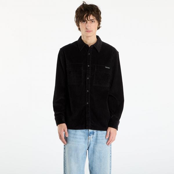Košile Calvin Klein Jeans Ls Corduroy Pocket Shirt Black XL