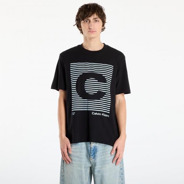 Tričko Calvin Klein Jeans Ss 20S Io Ck Speaker Graphic Tee Black S