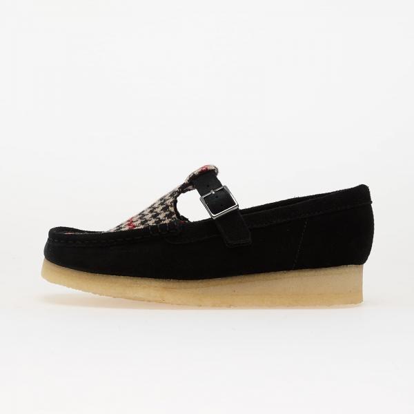 Tenisky Clarks Originals Wallabee T Bar Black Tweed Comb EUR 39.5