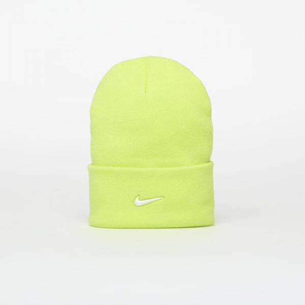 Čepice Nike Peak Swoosh Beanie Cyber/ White Universal