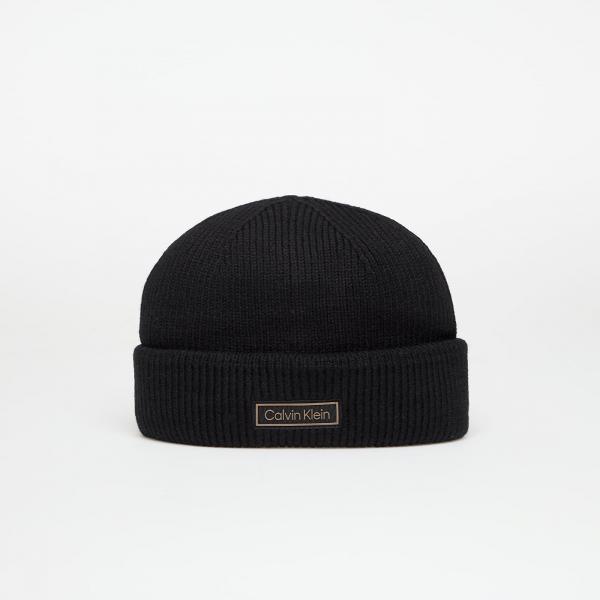 Čepice Calvin Klein Patch Chunky Rib Doc Hat Black Universal