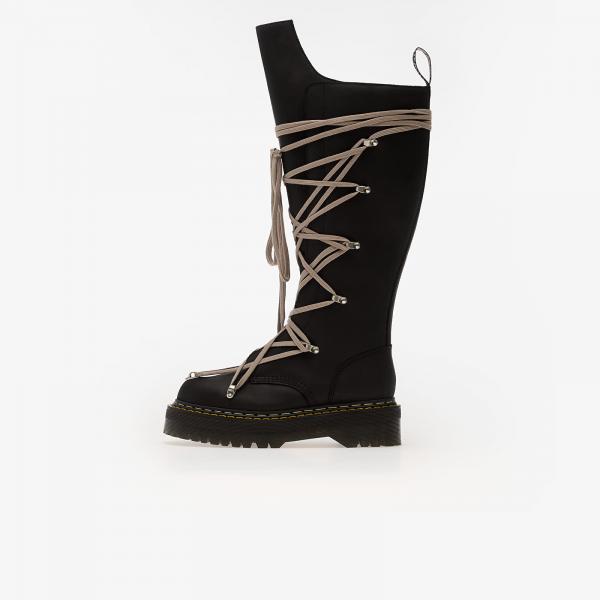 Tenisky Rick Owens x Dr. Martens Leather Boots - 1B60 Quad Sole Pentalace Boot Black EUR 41