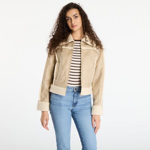 Bunda Guess Jeans Faux Shearling Jacket Beige S