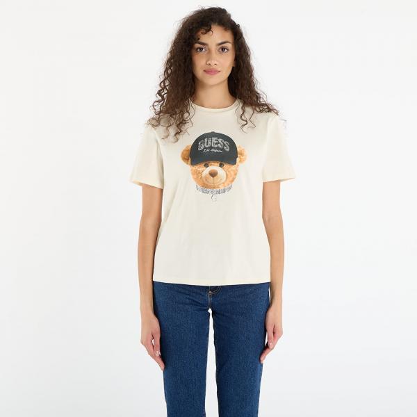 Tričko GUESS Teddy Bear Hat Ss T-Shirt Beige M