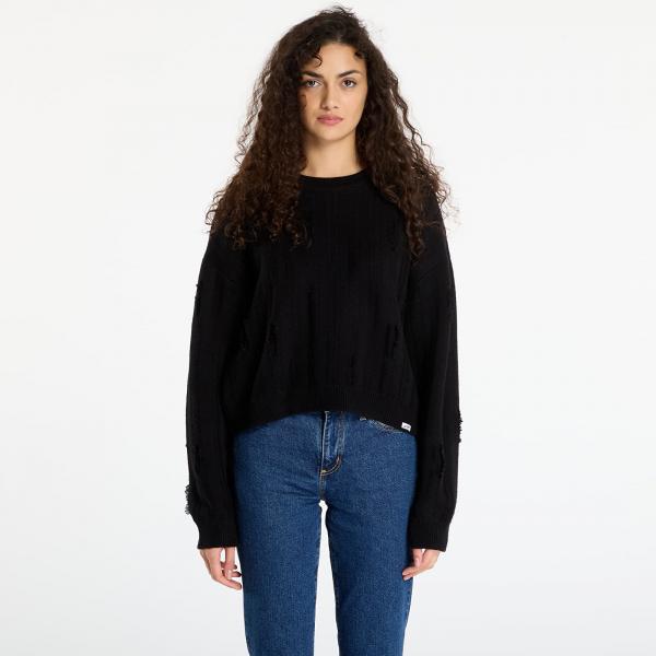 Svetr Guess Originals Distressed Sweater Black M