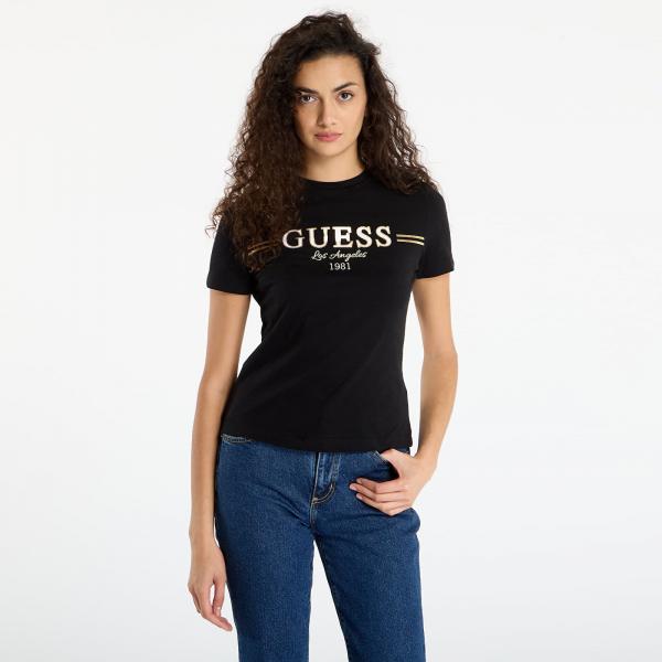 Tričko GUESS Bibia Ss T-Shirt Black S