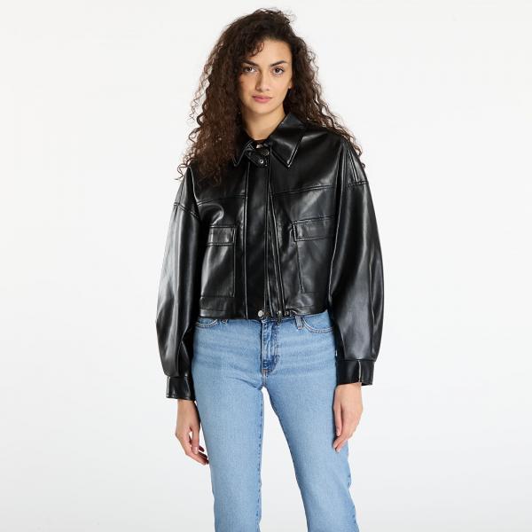 Bunda GUESS Flaminia Crop Pu Jacket Black L