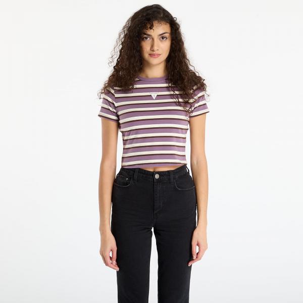 Tričko Guess Originals Core Stripe Baby Multi purple XS