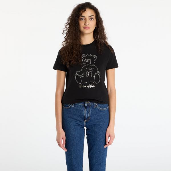 Tričko GUESS Unique Attitude Ss T-Shirt Black S