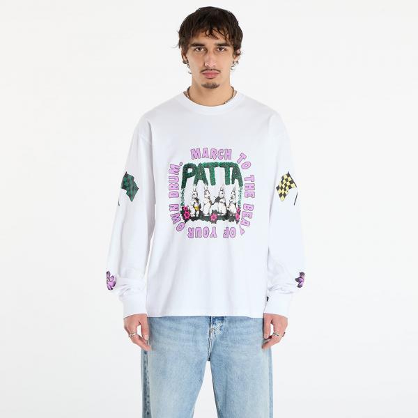 Tričko Patta Own Your Own Mind Long Sleeve T-Shirt UNISEX White M