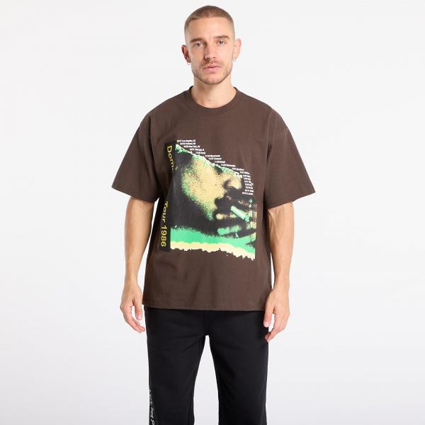 Tričko PLEASURES Domination T-Shirt Brown S