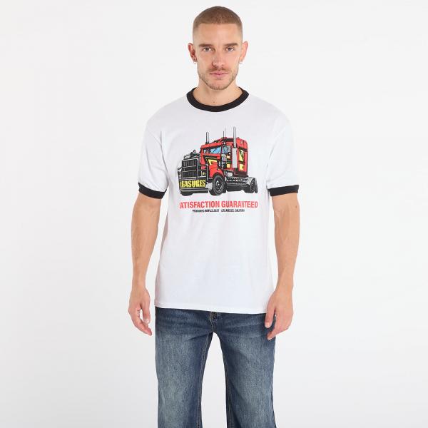 Tričko PLEASURES Big Load Ringer T-Shirt White S