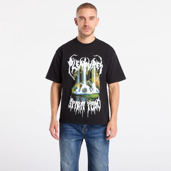 Tričko PLEASURES Pond T-Shirt Black S
