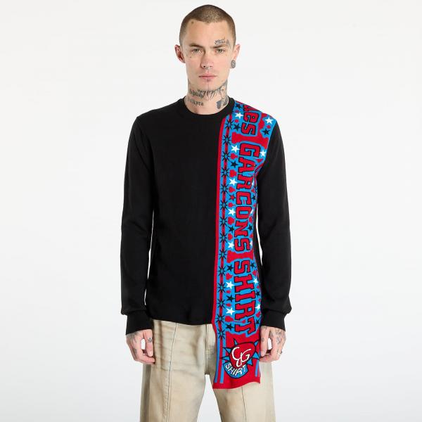 Svetr Comme des Garçons SHIRT Soccer Scarf Knitted Sweater Black M