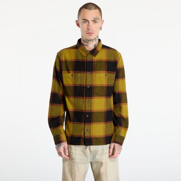 Košile Vans Larkspur Plaid Flannel Burnt Gold/ Black XL