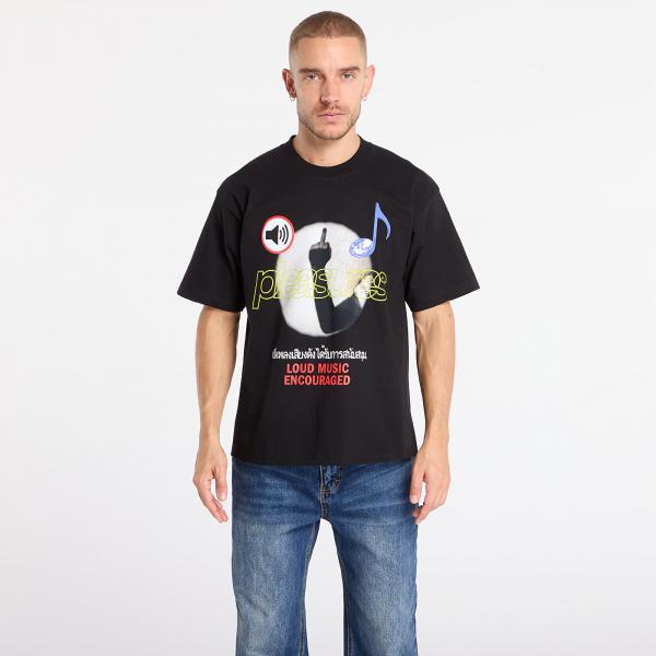 Tričko PLEASURES Loud Music T-Shirt Black S